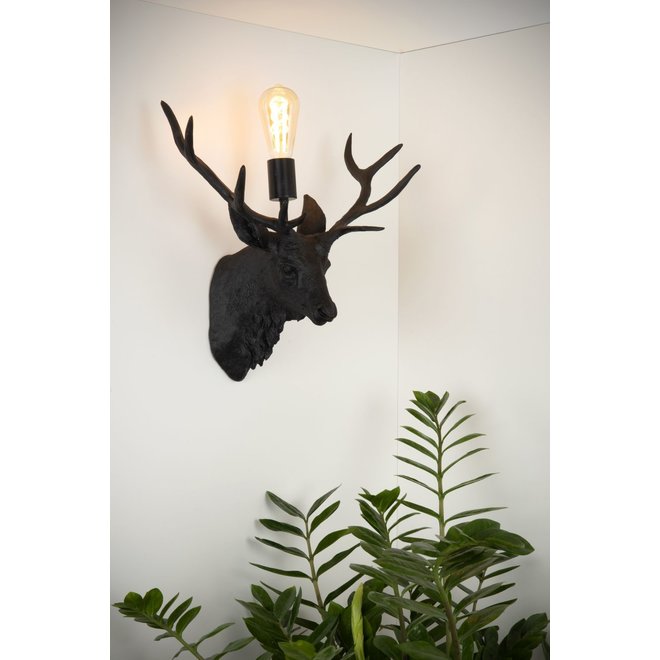 Lucide Extravaganza Caribou - Wandlamp 1xE27 Zwart