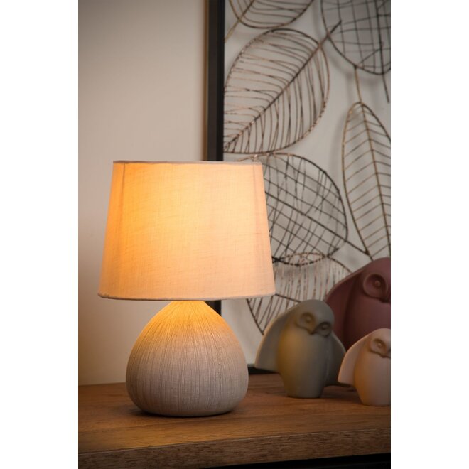 Lucide Ramzi - Tafellamp Ø 18 cm 1xE14 Beige