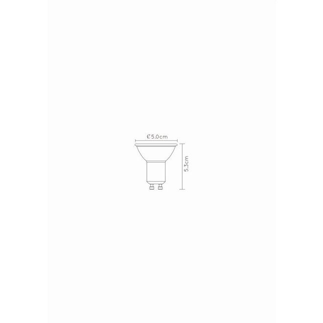 Lucide Led Bulb - Led lamp Ø 5 cm LED Dim to warm GU10 1x5W 2200K/3000K Zwart