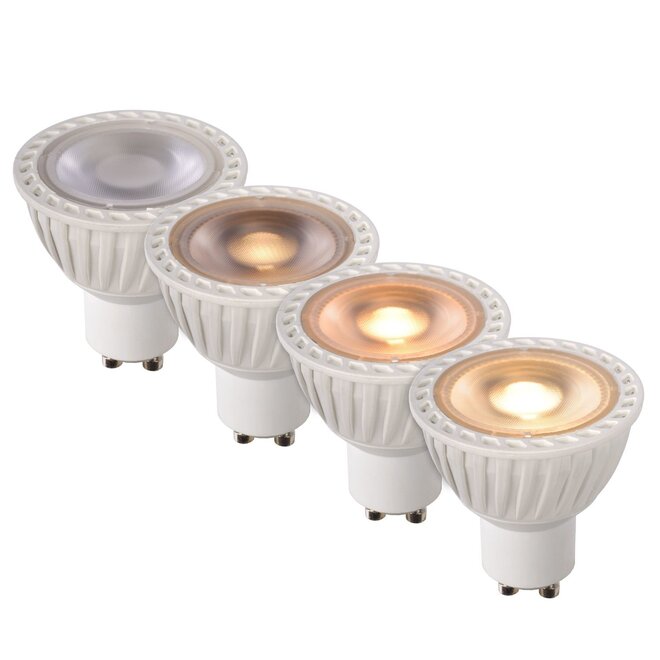 Lucide Led Bulb - Led lamp Ø 5 cm LED Dim to warm GU10 1x5W 2200K/3000K Wit