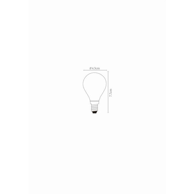 Lucide Led Bulb - Filament lamp Ø 4,5 cm LED Dimb. E14 1x4W 2700K mat