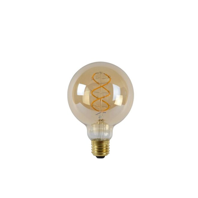 Lucide Led Bulb - Filament lamp Ø 9,5 cm LED Dimb. E27 1x5W 2200K Amber