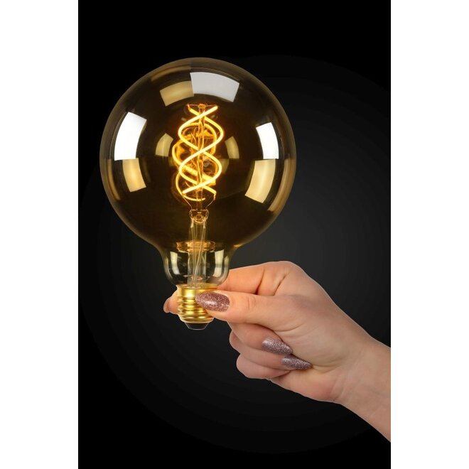 Lucide Led Bulb - Filament lamp Ø 12,5 cm LED Dimb. E27 1x5W 2200K Amber