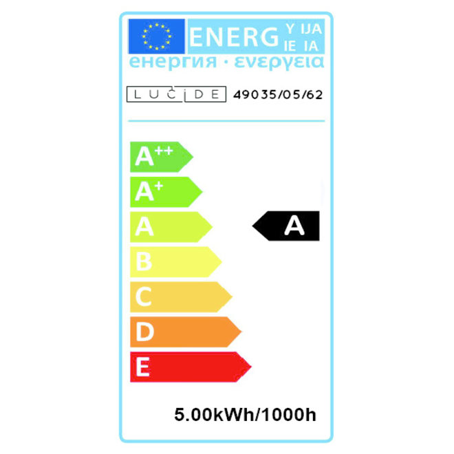 Lucide Led Bulb - Filament lamp Ø 3 cm LED Dimb. E27 1x5W 2200K Amber