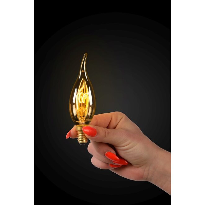 Lucide Led Bulb - Filament lamp Ø 3,5 cm LED Dimb. E14 1x3W 2200K Amber