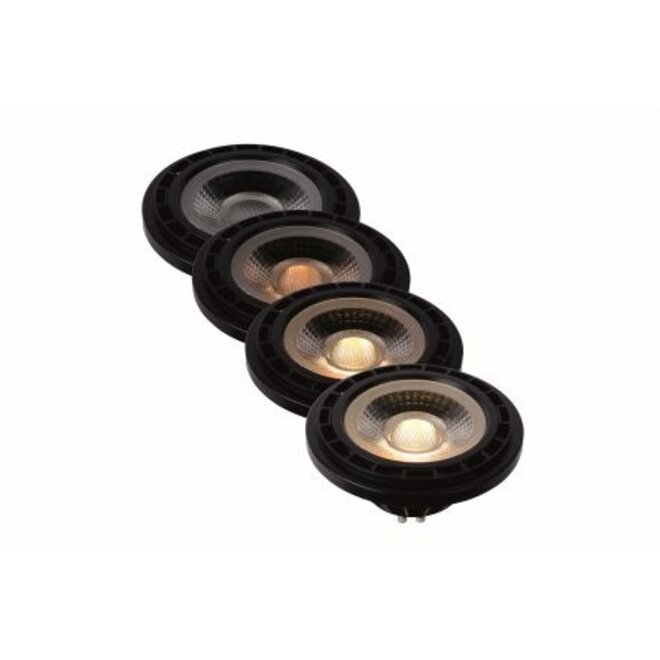 Lucide Led Bulb - Led lamp Ø 11 cm LED Dim to warm GU10 1x12W 2200K/3000K Zwart