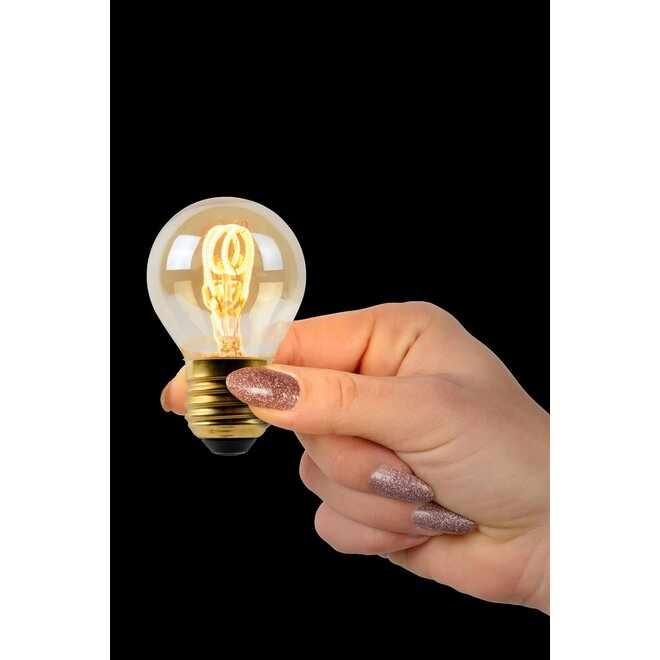 Lucide Led Bulb - Filament lamp Ø 4,5 cm LED Dimb. E27 1x3W 2200K Amber