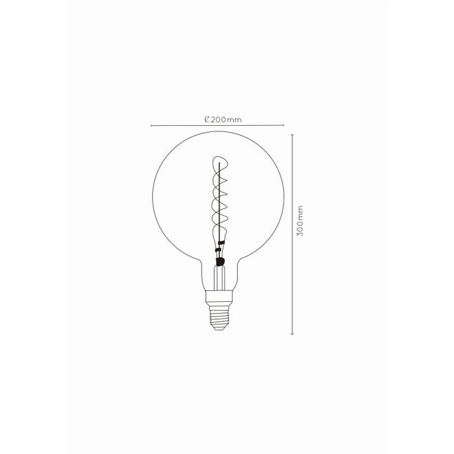 Lucide Giant Bulb - Filament lamp LED Dimb. E27 1x8W 2200K Fumé