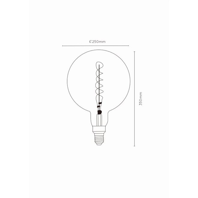 Lucide Giant Bulb - Filament lamp LED Dimb. E27 1x10W 2200K Fumé