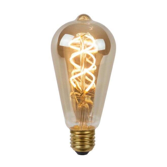 Lucide Step Dim Bulb - Filament lamp Ø 6,4 cm LED Dimb. E27 1x5W 2200K 3 StepDim Fumé