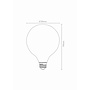 Lucide Step Dim Bulb - Filament lamp Ø 12,5 cm LED Dimb. E27 1x8W 2700K 3 StepDim Opaal