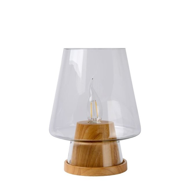 Lucide Glenn - Tafellamp Ø 19 cm 1xE14 Licht hout
