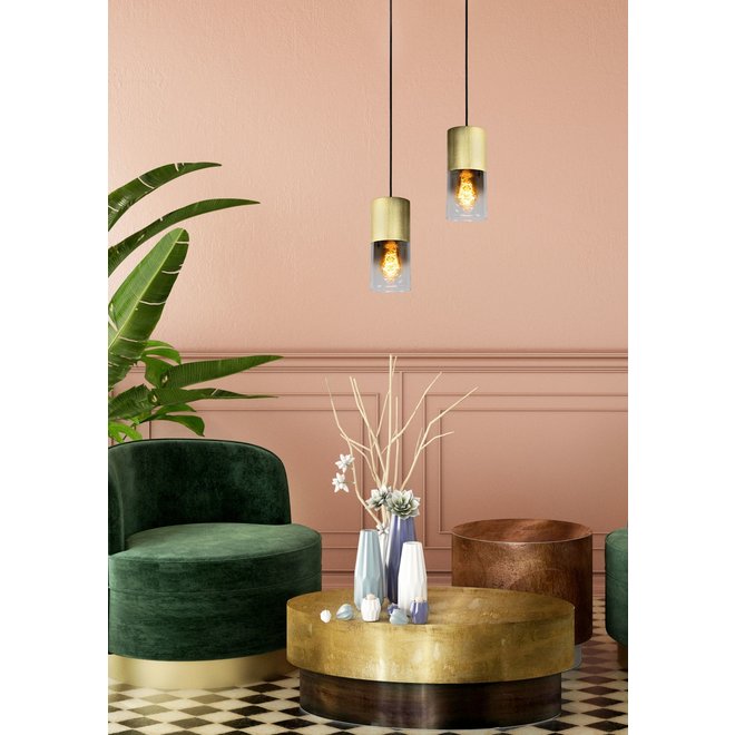 Lucide Zino - Hanglamp Ø 10 cm 1xE27 Mat Goud / Messing