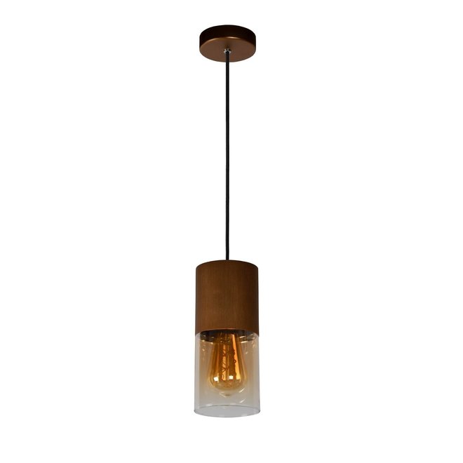 Lucide Zino - Hanglamp Ø 10 cm 1xE27 Amber