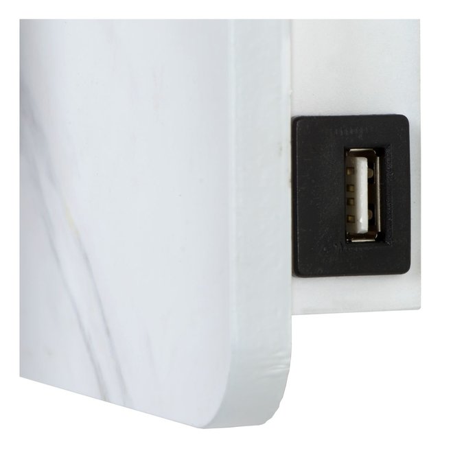 Lucide Oregon - Bedlamp LED 1x3W 3000K Met USB oplaadpunt Wit