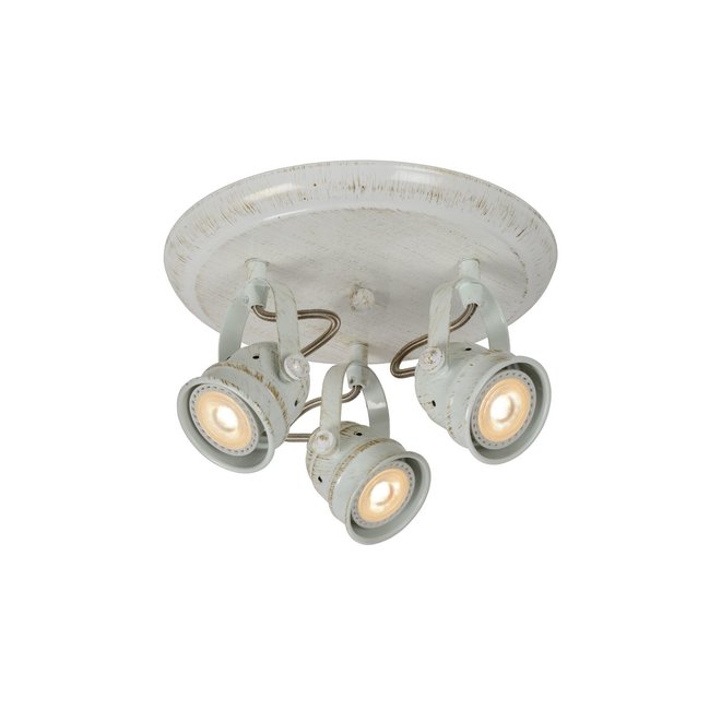Lucide Cigal - Plafondspot Ø 27 cm LED GU10 3x5W 2700K Antiek wit