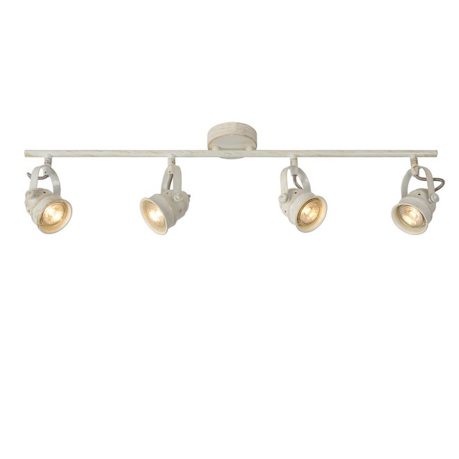 Lucide Cigal - Plafondspot Ø 9 cm LED GU10 4x5W 2700K Antiek wit
