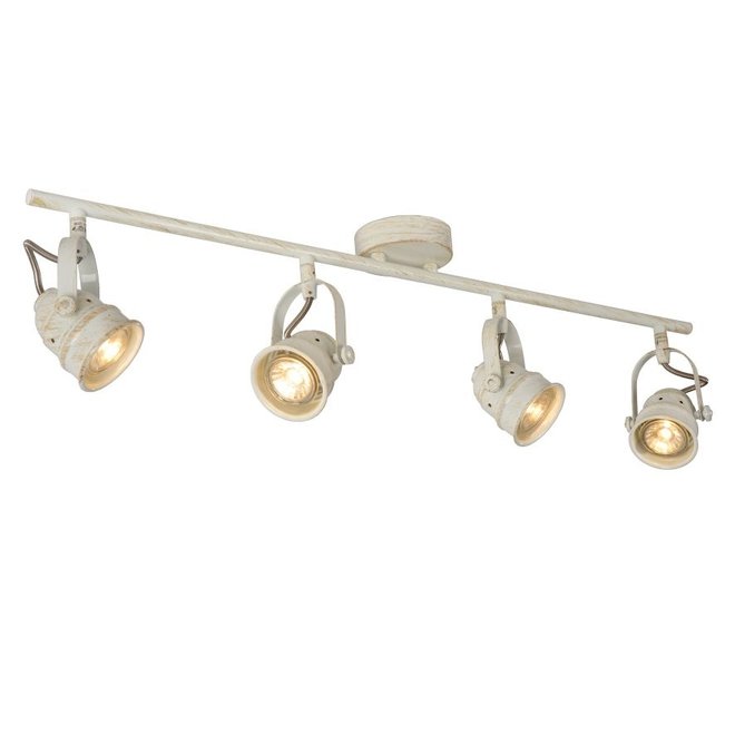Lucide Cigal - Plafondspot Ø 9 cm LED GU10 4x5W 2700K Antiek wit