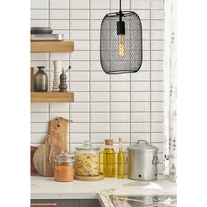 Lucide Mesh - Hanglamp 1xE27 Zwart