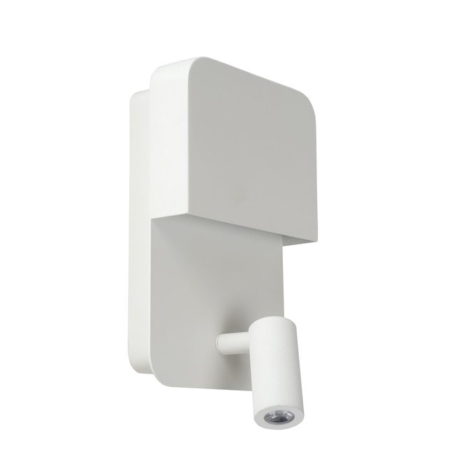 Lucide Boxer - Wandlamp LED 3000K Met USB oplaadpunt Wit