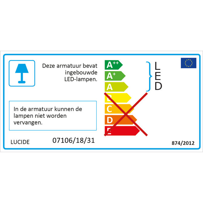 Lucide Tendo-led - Plafonnière LED 1x18W 3000K Wit