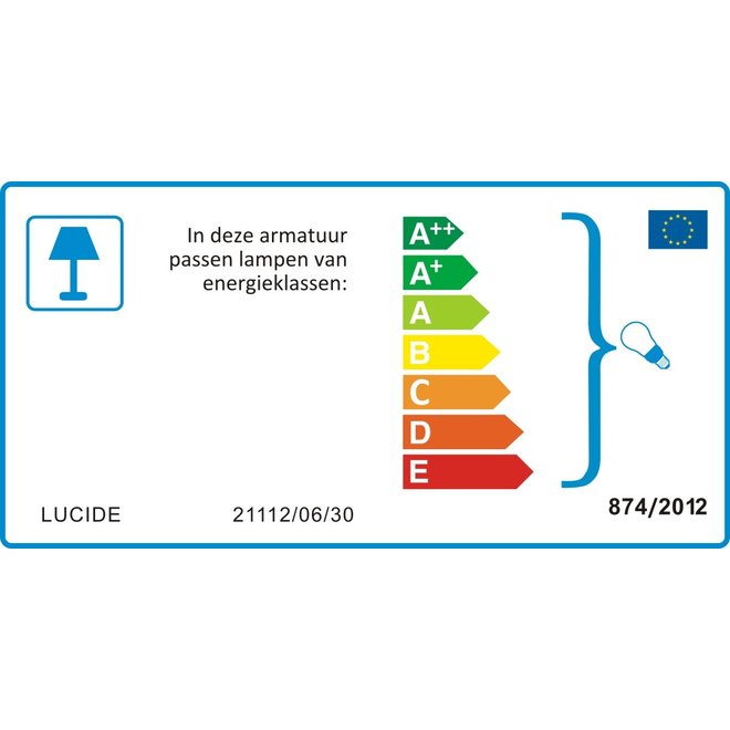 Lucide Lester - Plafonnière 6xE27 Zwart