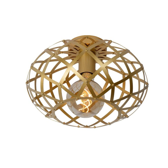 Lucide Wolfram - Plafonnière Ø 30 cm 1xE27 Mat Goud / Messing