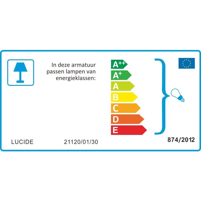 Lucide Rixt - Plafonnière 1xE27 Zwart