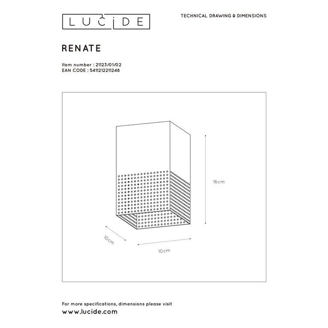 Lucide Renate - Plafonnière 1xE27 Zwart
