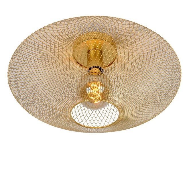 Lucide Mesh - Plafonnière Ø 45 cm 1xE27 Mat Goud / Messing