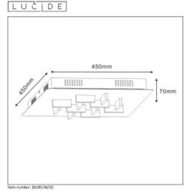 Lucide Anisto - Plafonnière LED 1x30W 3000K Goud