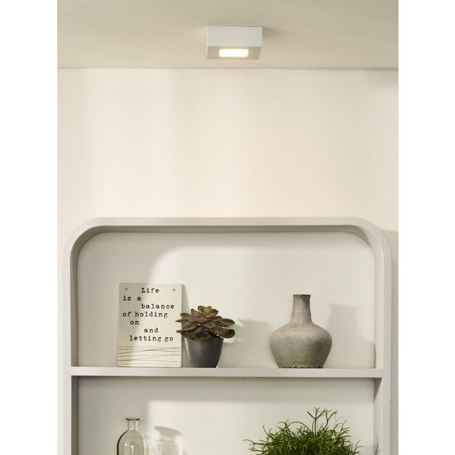 Lucide Brice-led - Plafonnière LED Dimb. 1x8W 3000K IP40 Wit