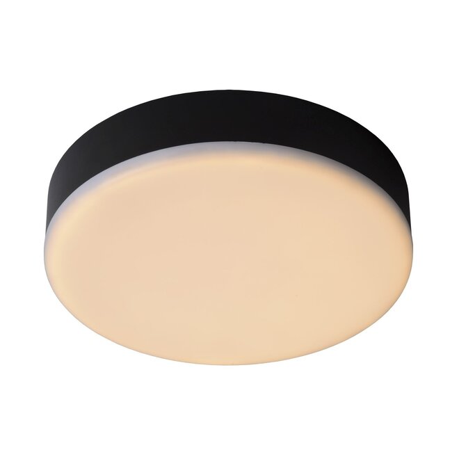 Lucide Ceres-led - Plafonnière Badkamer Ø 21,5 cm LED Dimb. 1x30W 3000K IP44 Zwart