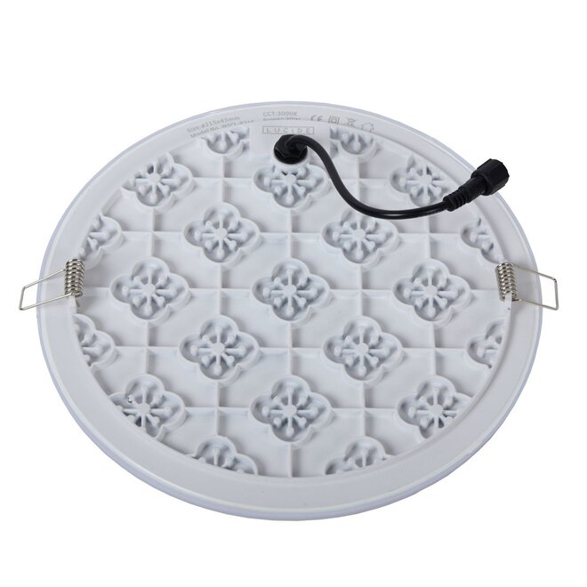 Lucide Ceres-led - Plafonnière Badkamer Ø 21,5 cm LED Dimb. 1x30W 3000K IP44 Wit