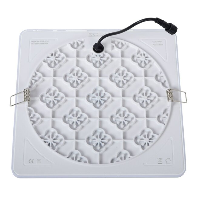 Lucide Ceres-led - Plafonnière Badkamer LED Dimb. 1x30W 3000K IP44 Wit
