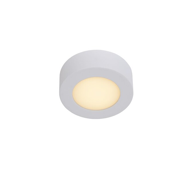 Lucide Brice-led - Plafonnière Badkamer Ø 11,7 cm LED Dimb. 1x8W 3000K IP44 Wit