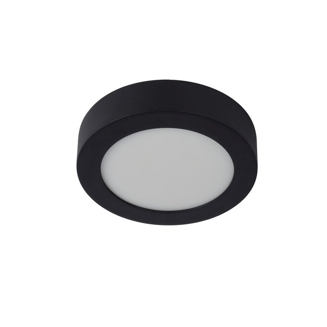 Lucide Brice-led - Plafonnière Badkamer Ø 18 cm LED Dimb. 1x11W 3000K IP44 Zwart