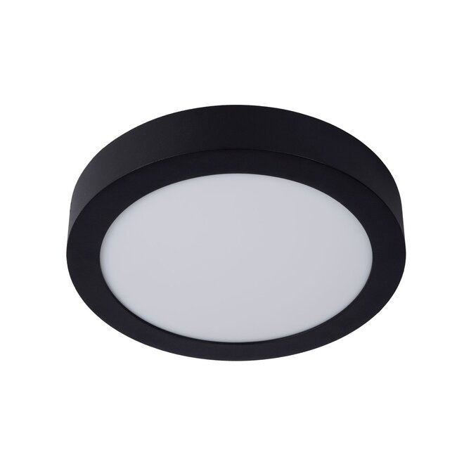Lucide Brice-led - Plafonnière Badkamer Ø 24 cm LED Dimb. 1x15W 3000K IP44 Zwart