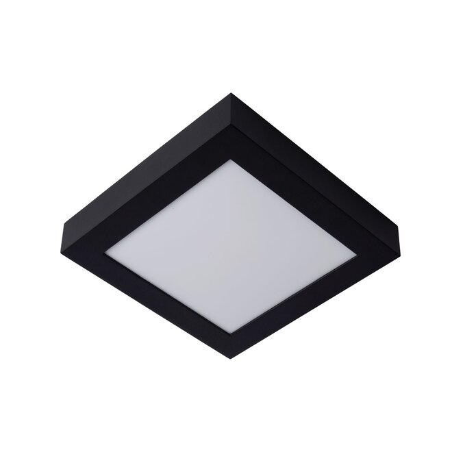Lucide Brice-led - Plafonnière Badkamer LED Dimb. 1x22W 3000K IP44 Zwart