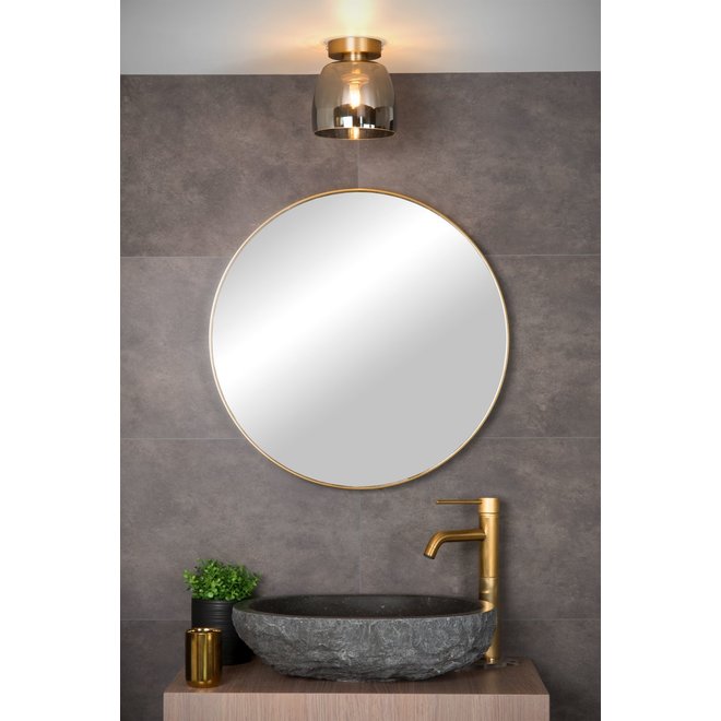 Lucide Tyler - Plafonnière Badkamer Ø 16,1 cm 1xG9 IP44 Mat Goud / Messing