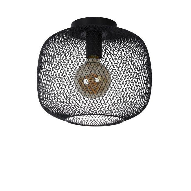 Lucide Mesh - Plafonnière Ø 30 cm 1xE27 Zwart