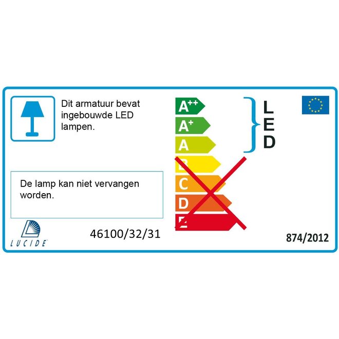 Lucide Talowe Led - Plafonnière Ø 45 cm LED Dimb. 1x30W 3000K Wit