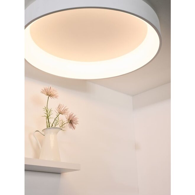 Lucide Talowe Led - Plafonnière Ø 80 cm LED Dimb. 1x80W 3000K Wit