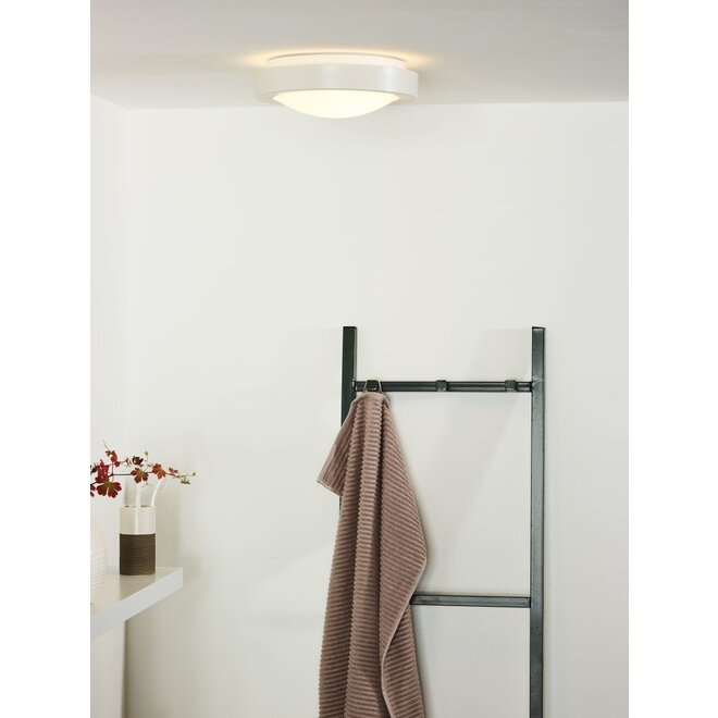 Lucide Fresh - Plafonnière Badkamer Ø 27 cm 1xE27 IP44 Wit