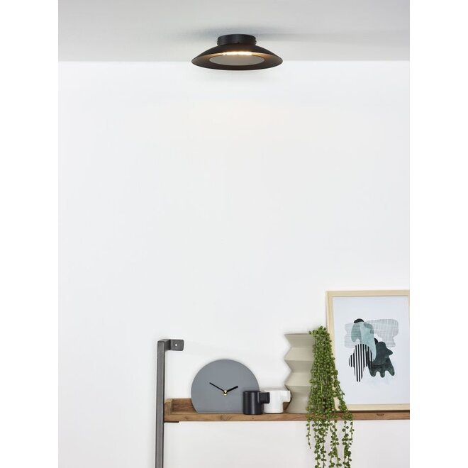Lucide Foskal - Plafonnière Ø 21,5 cm LED 1x6W 2700K Zwart