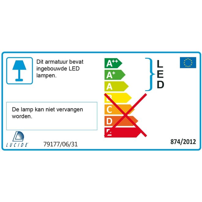 Lucide Foskal - Plafonnière Ø 21,5 cm LED 1x6W 2700K Wit
