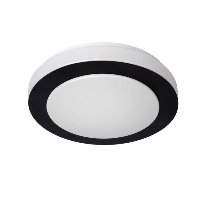 Lucide Dimy - Plafonnière Badkamer Ø 28,6 cm LED Dimb. 1x12W 3000K IP21 Zwart