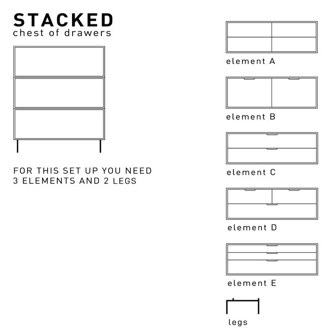 Zand modular cabinet shelving element A