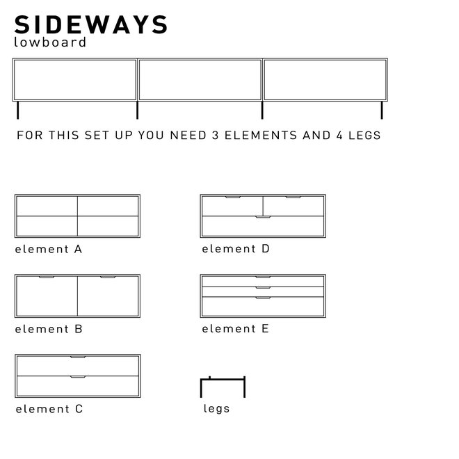 Zand modular cabinet shelving element A