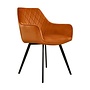 KICK Eetkamerstoel Karl- Velvet Oranje